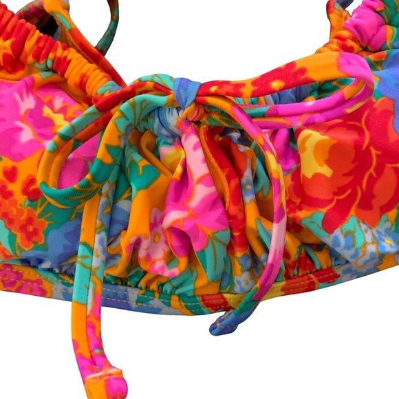 Xhilaration Juniors Tie-Front Tunneled Bralette Bikini Top Bathing Swim XS S M - Picture 5 of 11